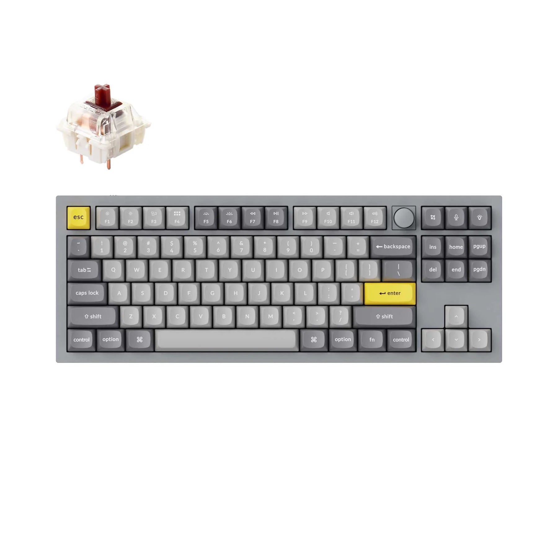Custom Keyboard-Keychron Q3 QMK Custom Mechanical Keyboard (TKL) - Meow Key