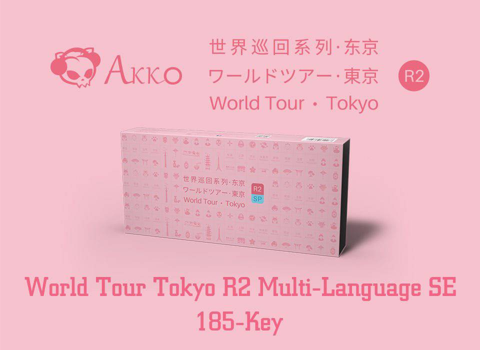 Keycap-[Akko] World Tour Tokyo R2 Multi-Language SE Keycap Set Dye-Sub PBT - Meow Key