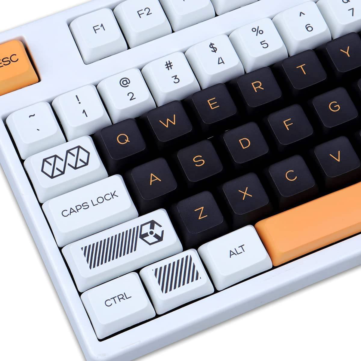 Keycap-[MintoapsOEM] White Virtual War Keycap Set Dye-Sub PBT - Meow Key