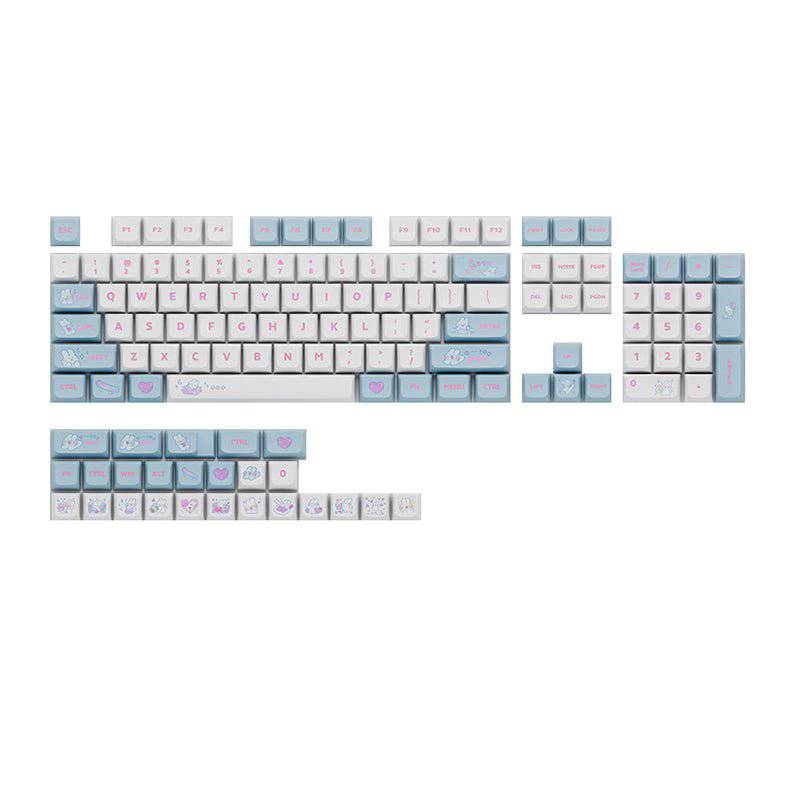 Keycap-[Royal Kludge] Blue Rabbit Keycap Set Dye-Sub PBT - Meow Key