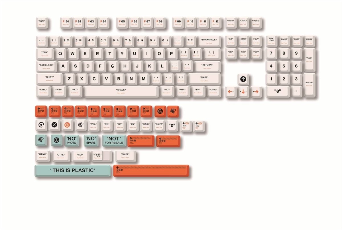 Keycap-[Royal Kludge] Plastic Keycap Set Dye-Sub PBT - Meow Key