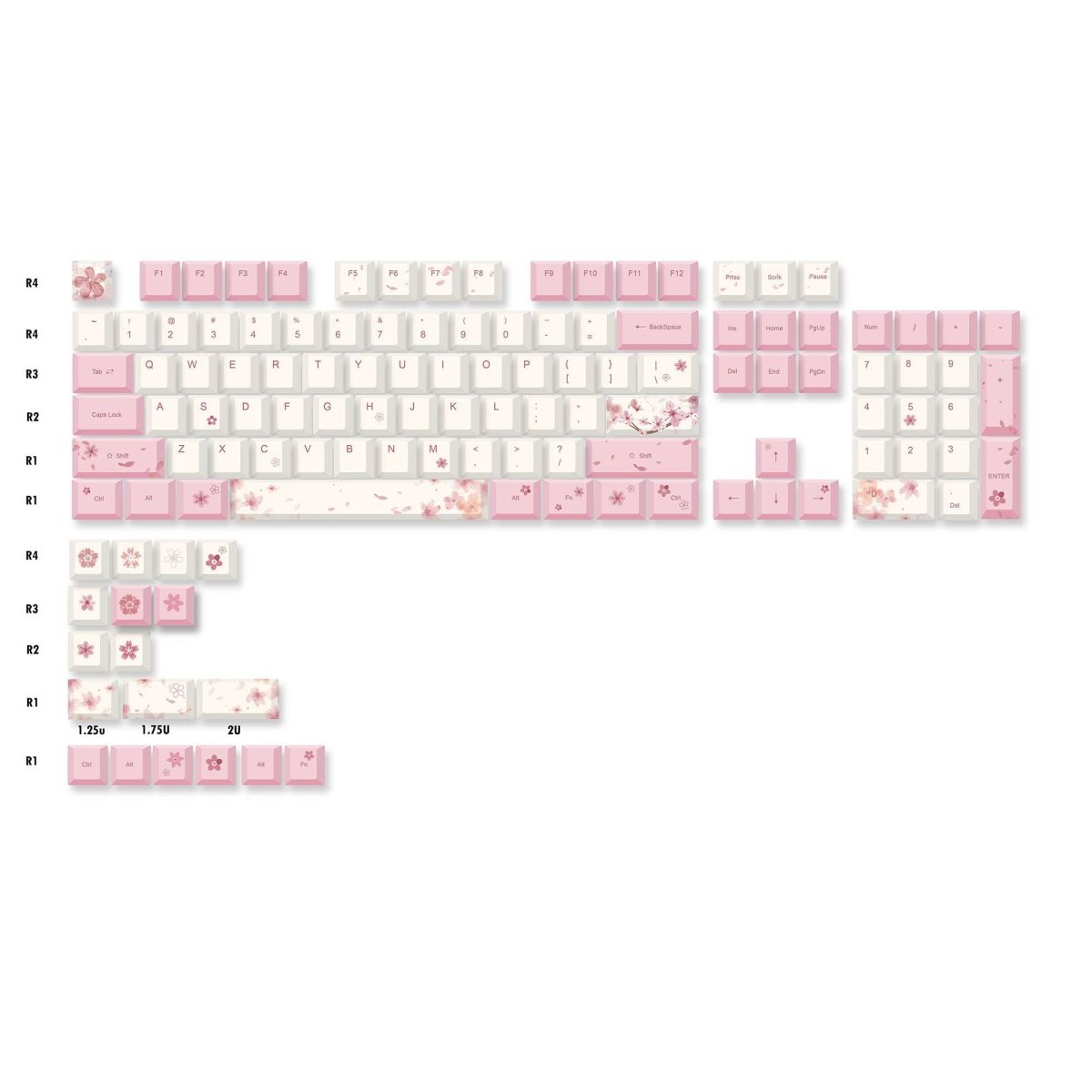 Keycap-[Royal Kludge] Sakura Keycap Set Dye-Sub PBT - Meow Key