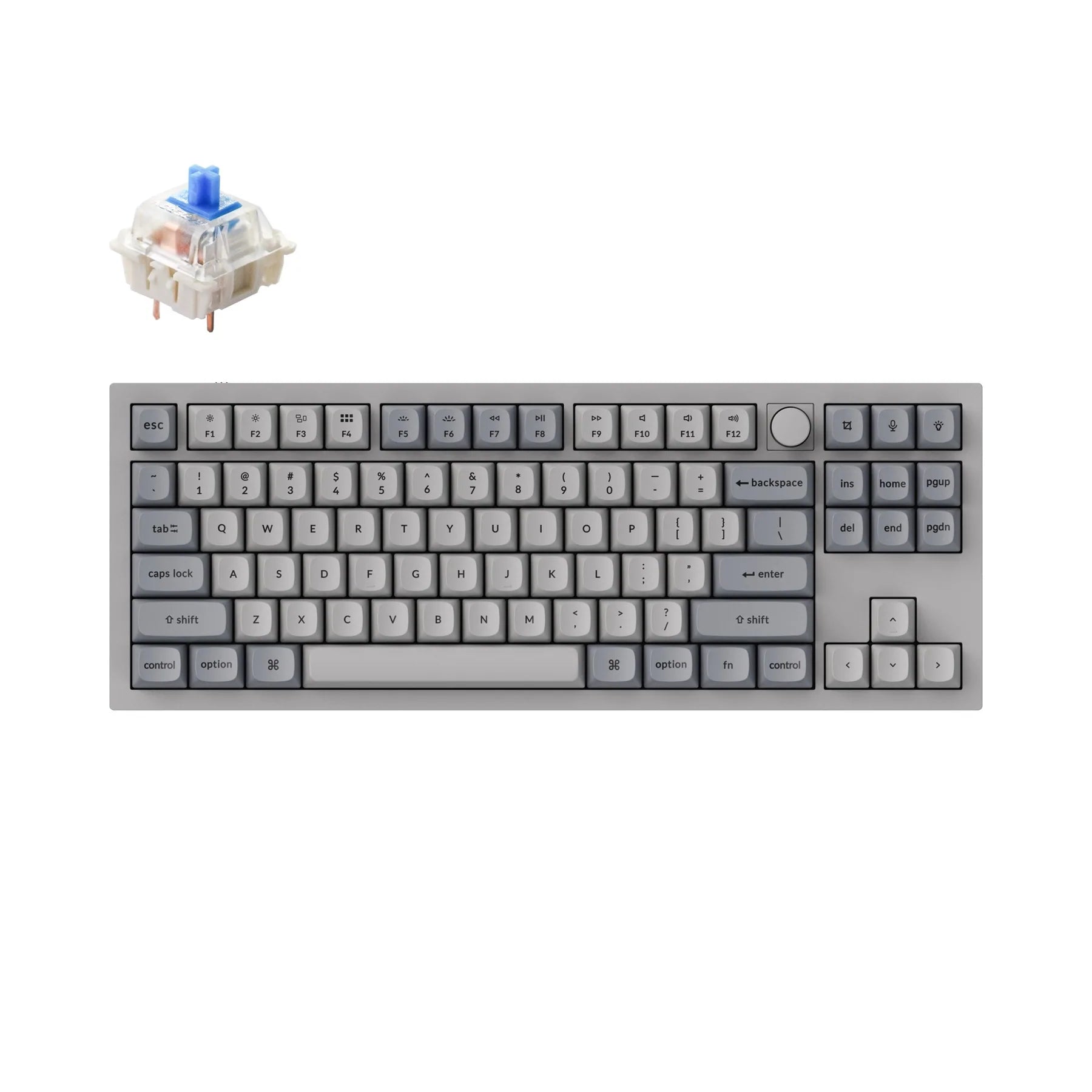 Keychron Q3 QMK Custom Mechanical Keyboard (TKL) - Meow Key