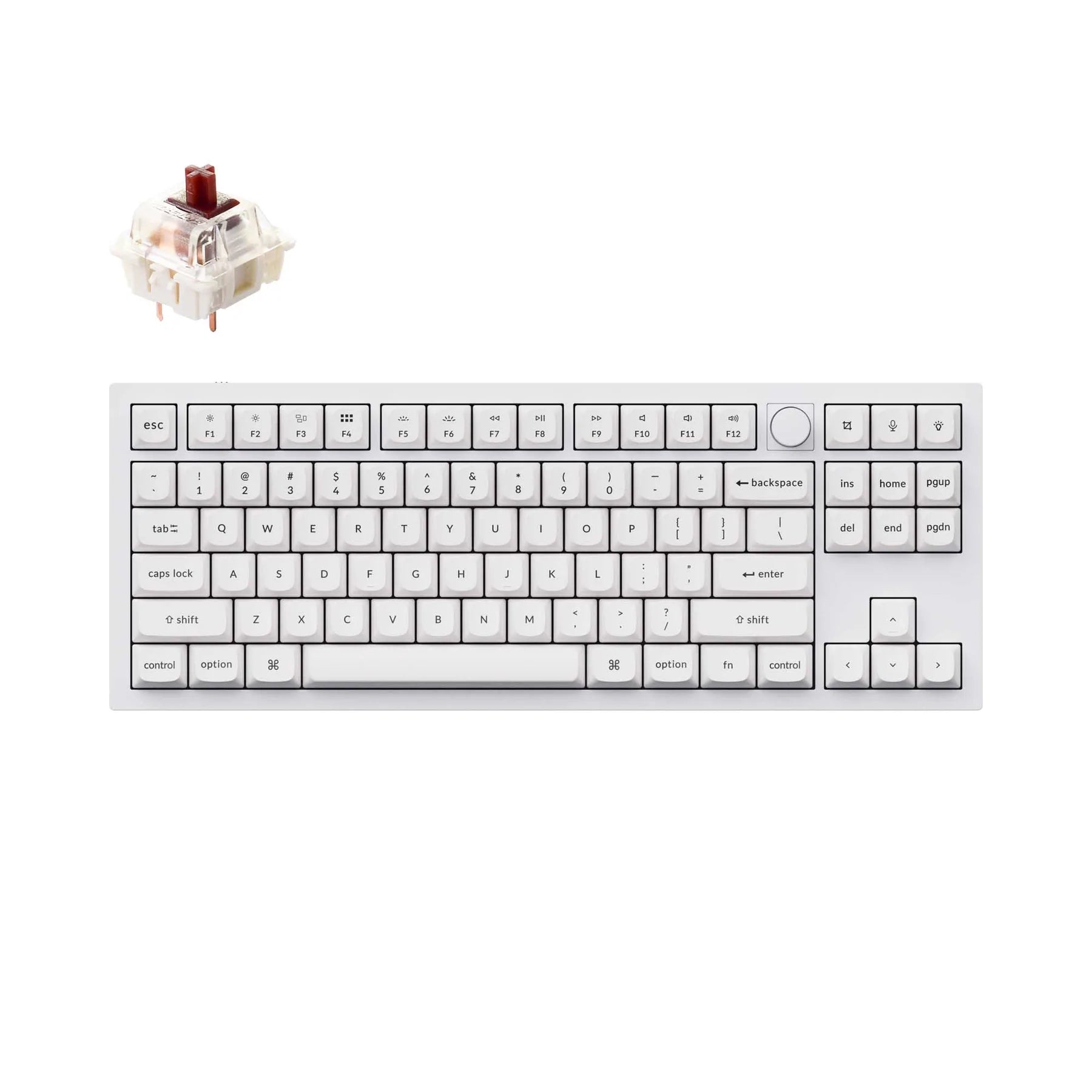 Keychron Q3 QMK Custom Mechanical Keyboard (TKL) - Meow Key