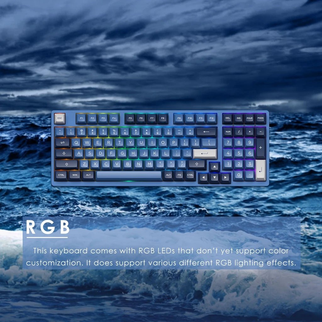 Akko 3098B Ocean Star RGB Hot-Swap Wireless Mechanical Gaming Keyboard (96%) - Meow Key